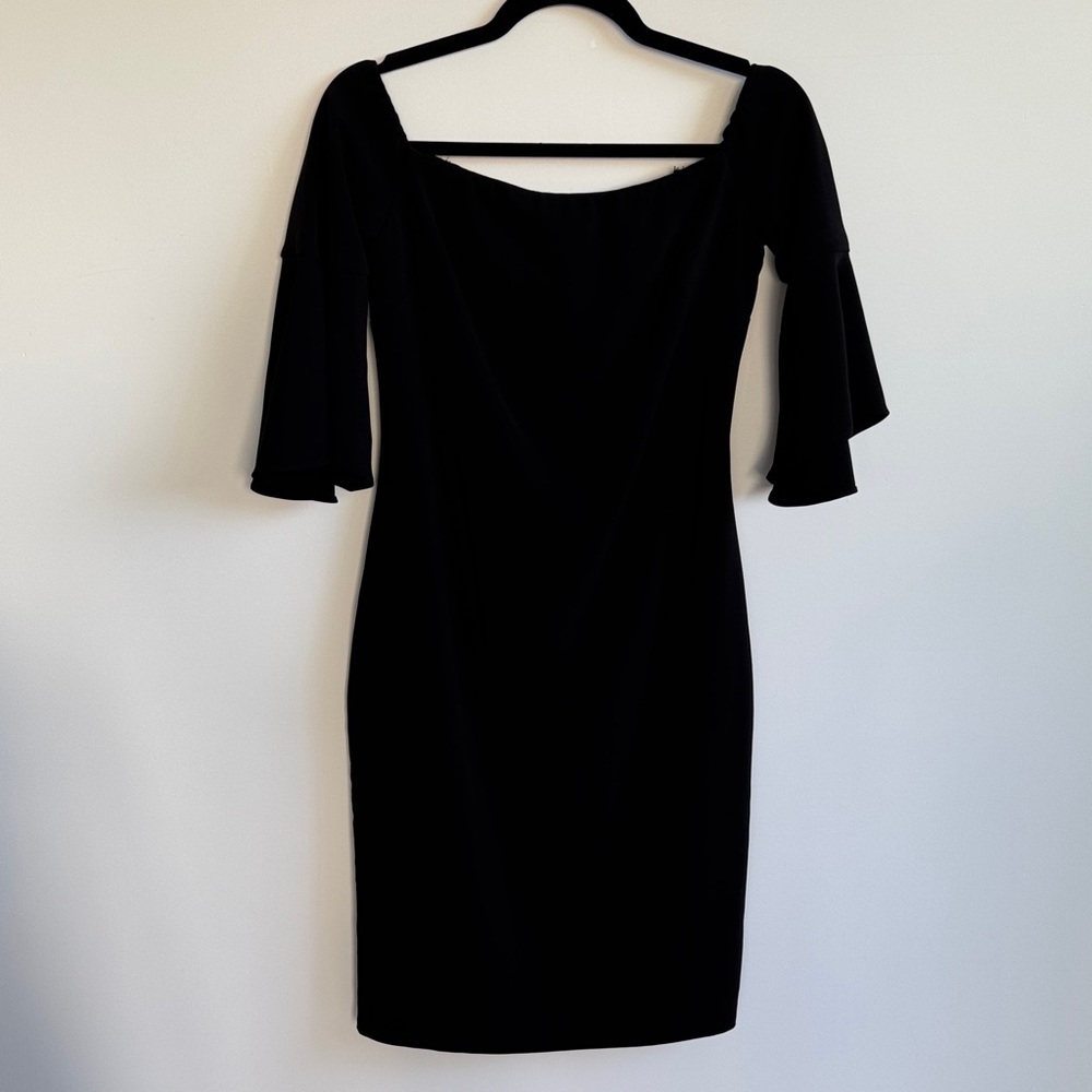 Laundry By Shelli Segal Black Long Sleeve Dress
